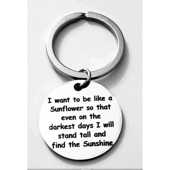 Be Like Sunflower Inspiration Keychain - Picture 1 of 1